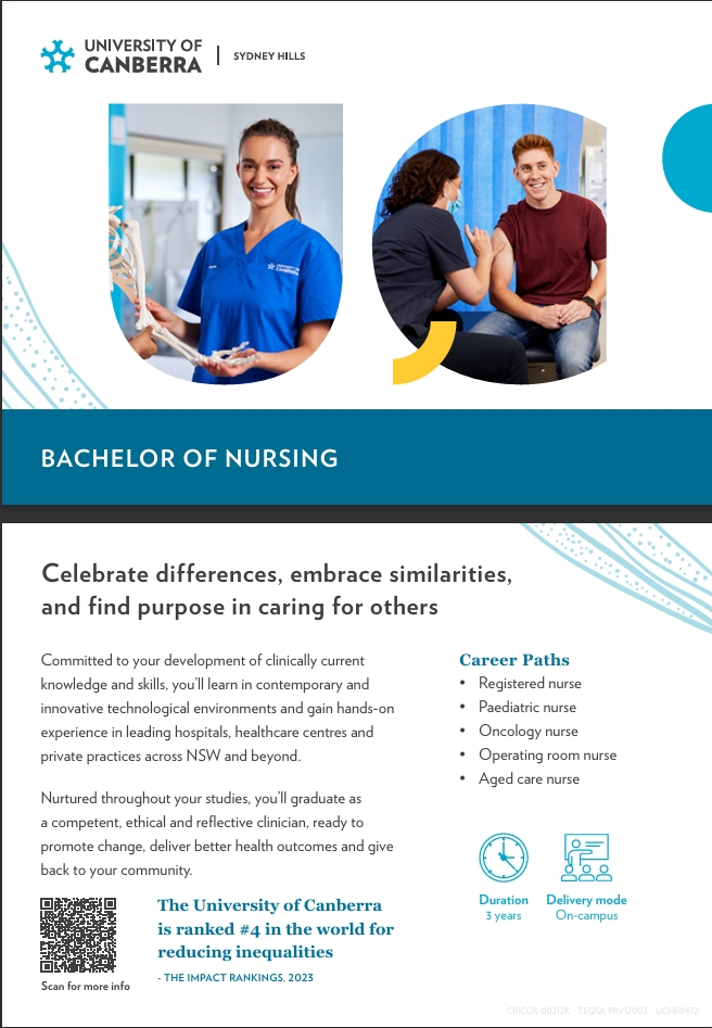 Bachelor of Nursing flyer
