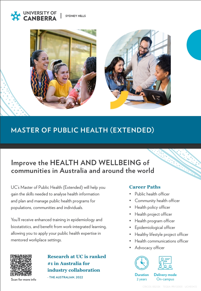Master of Public Health (Extended) flyer