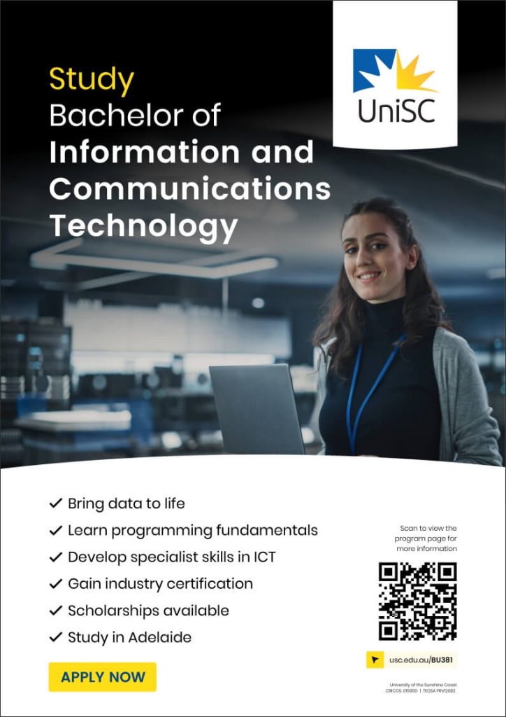 UniSC Adelaide - Bachelor of Information and Communications Technology flyer